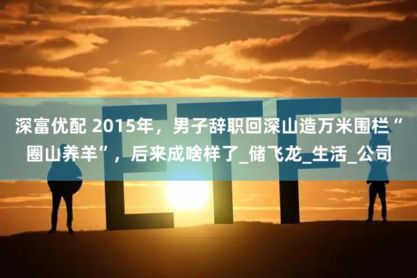 深富优配 2015年，男子辞职回深山造万米围栏“圈山养羊”，后来成啥样了_储飞龙_生活_公司